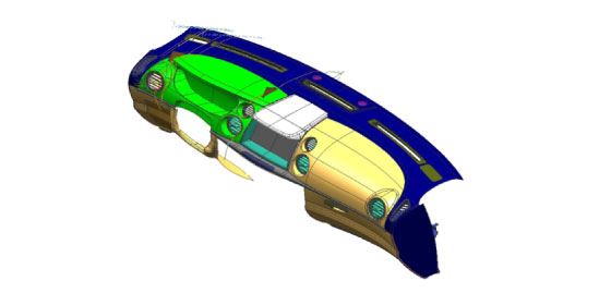 用CAD設計模擬汽車內裝初期造型│裕器工業股份有限公司